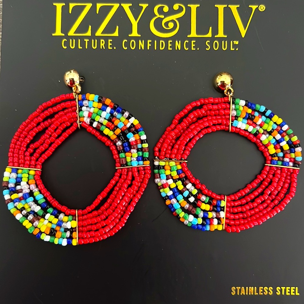 Seed Bead earrings brand new never worn